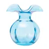 The Company Store Hibiscus Glass Bud & Fluted Vases In Blue/teal/turquoise