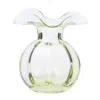 The Company Store Hibiscus Glass Bud & Fluted Vases In Green
