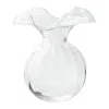 The Company Store Hibiscus Glass Fluted Vases In Clear