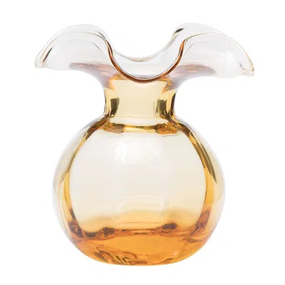 The Company Store Hibiscus Glass Fluted Vases In Orange/coral