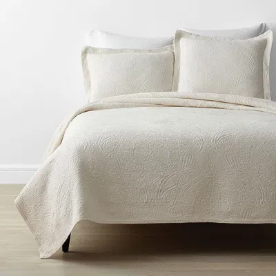 The Company Store Hillcrest Cotton Matelassé Coverlet In Ivory