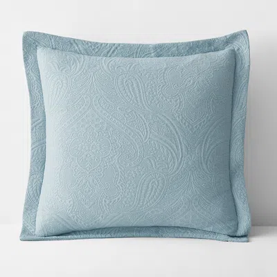 The Company Store Hillcrest Cotton Matelassé Sham In Blue