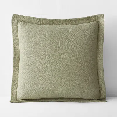 The Company Store Hillcrest Cotton Matelassé Sham In Green