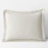The Company Store Hillcrest Cotton Matelassé Sham In Ivory