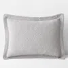 The Company Store Hillcrest Cotton Matelassé Sham In Light Gray