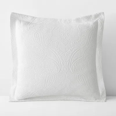 The Company Store Hillcrest Cotton Matelassé Sham In White