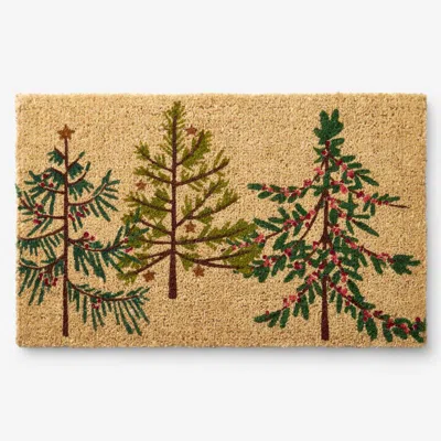 The Company Store Holiday Coir Door Mat In Multi