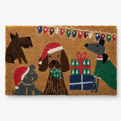 The Company Store Holiday Coir Door Mat In Multi