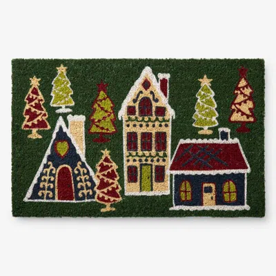 The Company Store Holiday Coir Door Mat In Multi