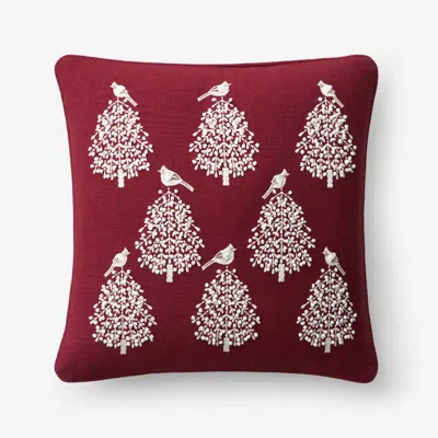 The Company Store Holiday Decorative Pillow Cover In Red