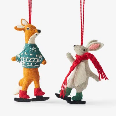 The Company Store Holiday Felt Ornaments, Set Of 2