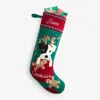 The Company Store Holiday Felt Stocking In Brown/red