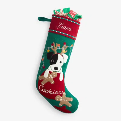 The Company Store Holiday Felt Stocking In Brown/red