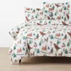The Company Store Holiday Print Classic Cool Cotton Percale Duvet Cover In Multi