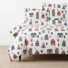 The Company Store Holiday Print Classic Cool Cotton Percale Duvet Cover In Multi