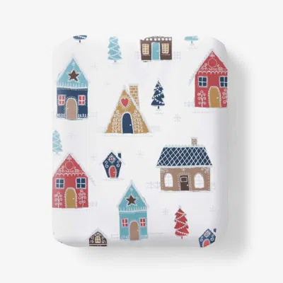 The Company Store Holiday Print Classic Cool Cotton Percale Fitted Bed Sheet In Multi