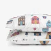 The Company Store Holiday Print Classic Cool Cotton Percale Pillowcase Set In Multi