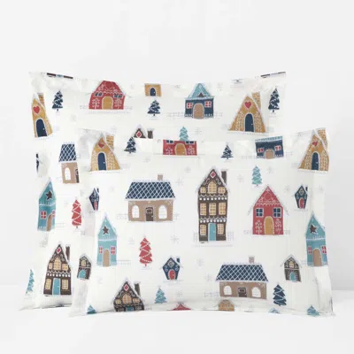 The Company Store Holiday Print Classic Cool Cotton Percale Sham In Multi