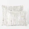 The Company Store Holiday Print Classic Ultra-cozy Cotton Velvet Flannel Sham In White