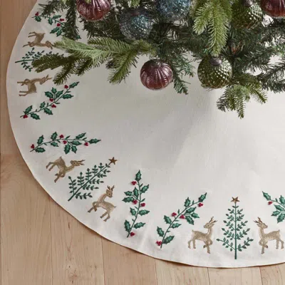 The Company Store Holiday Tree Skirt In Multi