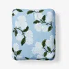 The Company Store Hydrangea Classic Cool Cotton Percale Fitted Bed Sheet In Powder Blue