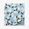 The Company Store Hydrangea Classic Cool Cotton Percale Flat Bed Sheet In Powder Blue