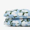 The Company Store Hydrangea Classic Cool Cotton Percale Pillowcase Set In Powder Blue