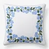 The Company Store Hydrangea Decorative Square Pillow Cover In Blue/white