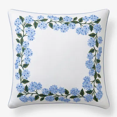 The Company Store Hydrangea Decorative Square Pillow Cover In Blue/white