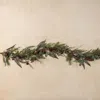 The Company Store Iced Forest Foliage And Bells Garland In Green