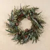 The Company Store Iced Forest Foliage And Bells Wreath In Green