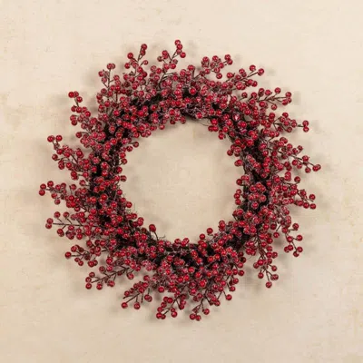 The Company Store Iced Red Berry Wreath |