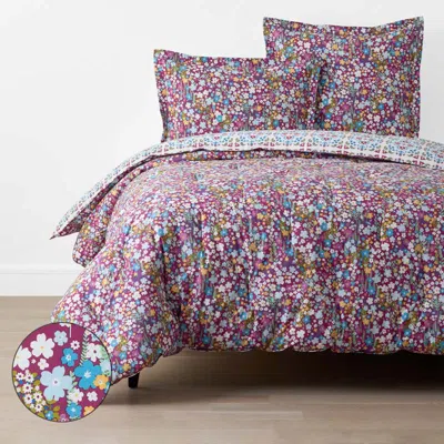 The Company Store Idril Reversible Classic Cool Cotton Percale Comforter In Multi