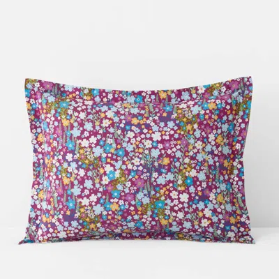 The Company Store Idril Reversible Classic Cool Cotton Percale Sham In Multi