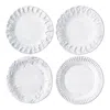 The Company Store Incanto Assorted Canape Plates, Set Of 4 In White