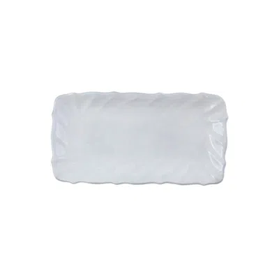 The Company Store Incanto Ruffle Rectangular Tray In White