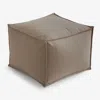 The Company Store Indoor/outdoor Square Pouf In Beige