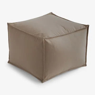 The Company Store Indoor/outdoor Square Pouf In Beige