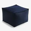 The Company Store Indoor/outdoor Square Pouf In Blue/navy