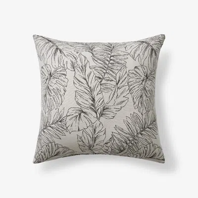 The Company Store Indoor/outdoor Toss Pillow In Beige/black