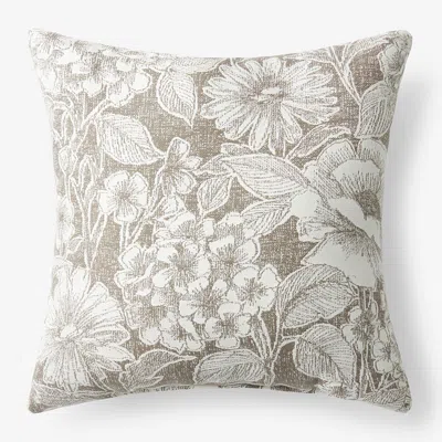 The Company Store Indoor/outdoor Toss Pillow In Beige/white