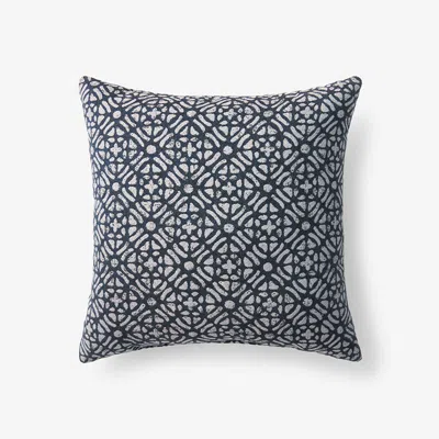 The Company Store Indoor/outdoor Toss Pillow In Blue