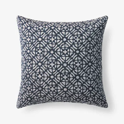 The Company Store Indoor/outdoor Toss Pillow In Blue