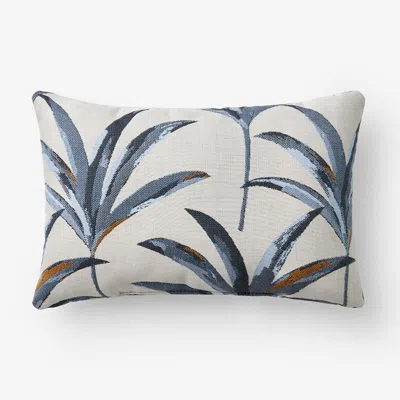 The Company Store Indoor/outdoor Toss Pillow In Blue