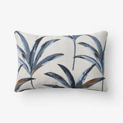 The Company Store Indoor/outdoor Toss Pillow In Blue