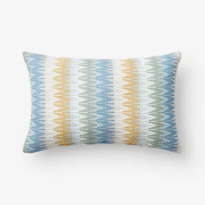 The Company Store Indoor/outdoor Toss Pillow In Blue/green/yellow