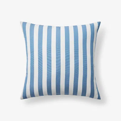 The Company Store Indoor/outdoor Toss Pillow In Blue/white