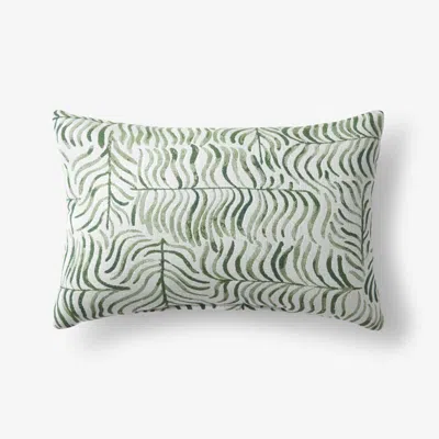 The Company Store Indoor/outdoor Toss Pillow In Green
