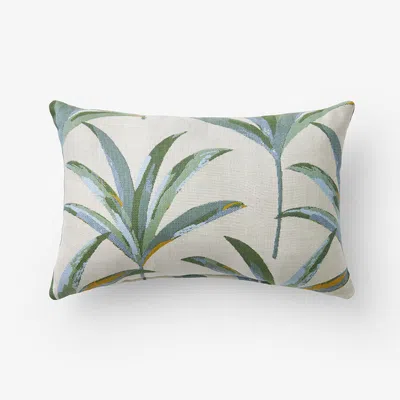 The Company Store Indoor/outdoor Toss Pillow In Green/teal/turquoise Blue