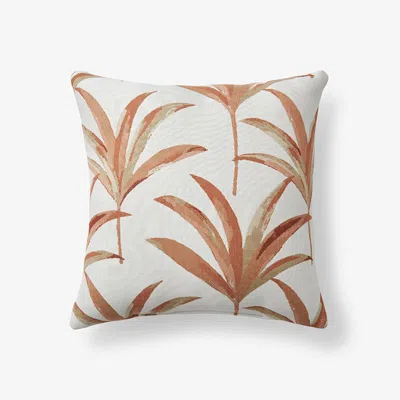The Company Store Indoor/outdoor Toss Pillow In Orange/coral